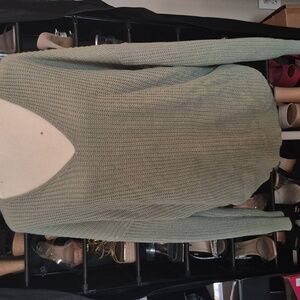Forever 21 Olive V-Neck Sweater